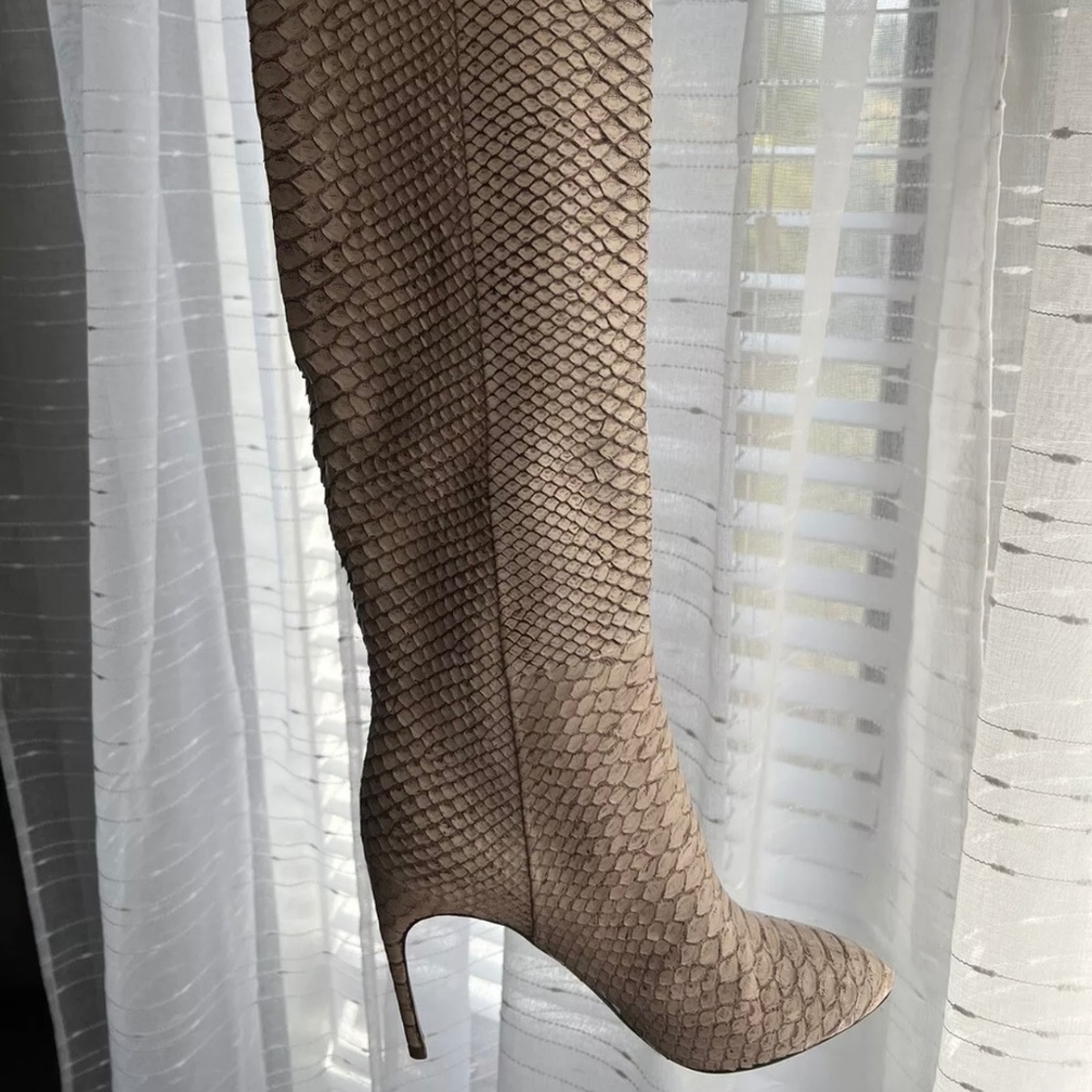 Sergio Rossi Python High Heels Boots - image 4